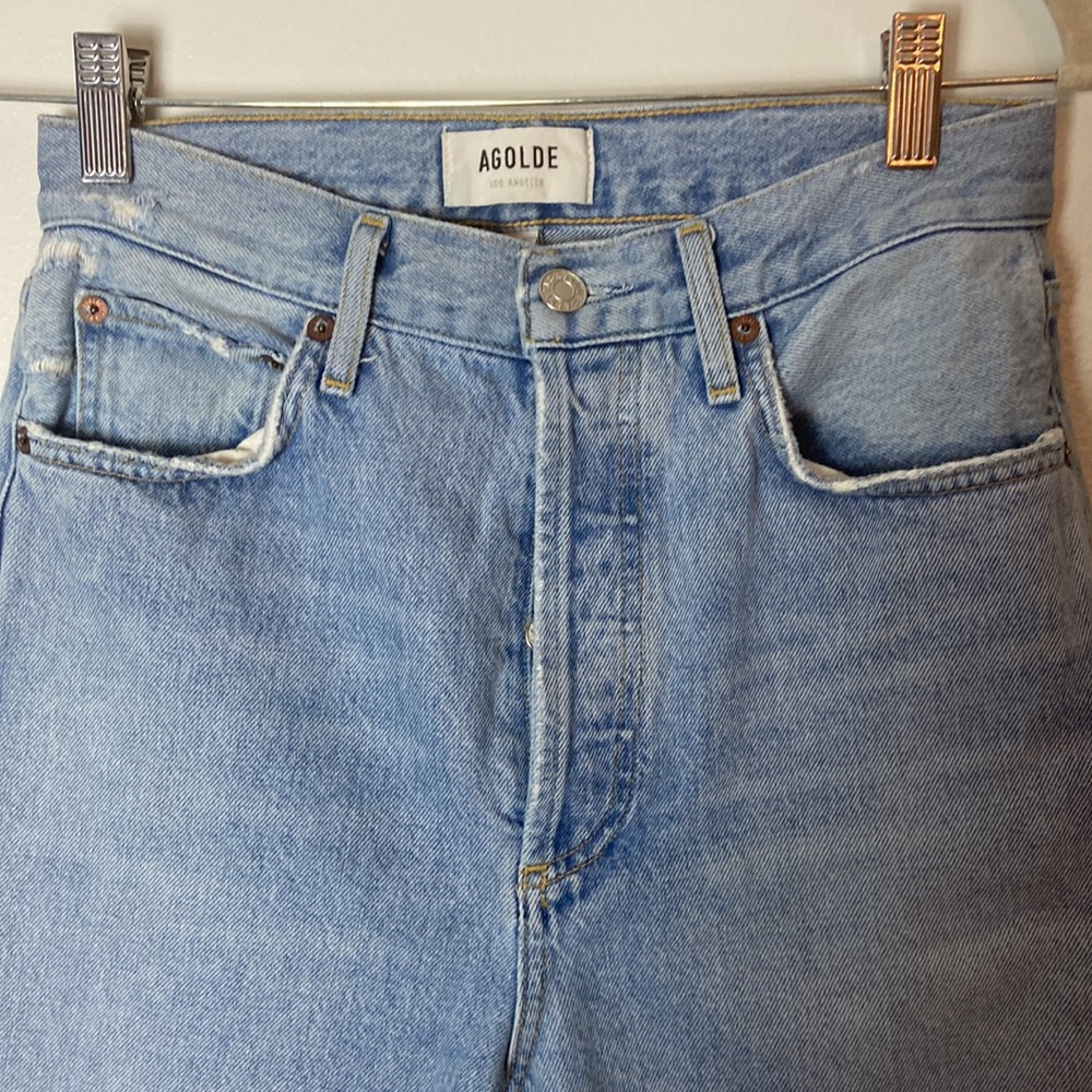 AGOLDE 90's Pinch Waist High Rise Straight Jeans in Backdrop Size 25 Dis… - Picture 5 of 13